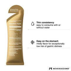 NeverSecond C30+ Espresso gel serving out of pack ideal for on-the-go fueling.