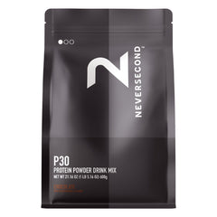 NeverSecond P30 Recovery Drink Mix chocolate served in glass for post-workout recovery
