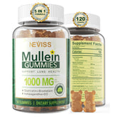 Front view of Neviss Mullein Gummies bottle