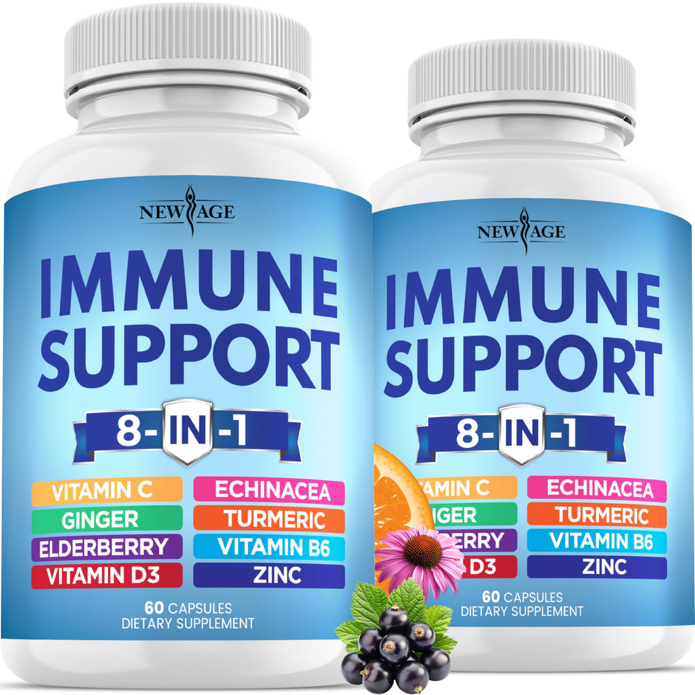 New Age 8-in-1 Immune Support Booster bottle front view