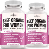 Hero image of New Age Beef Organ Supplement for Women bottle on white background