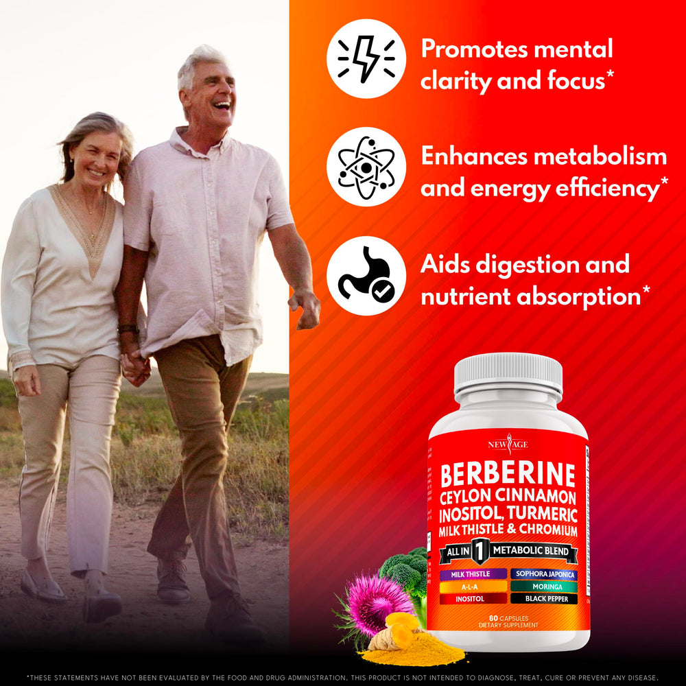 NEW AGE supplement facts label close-up showing full ingredient transparency
