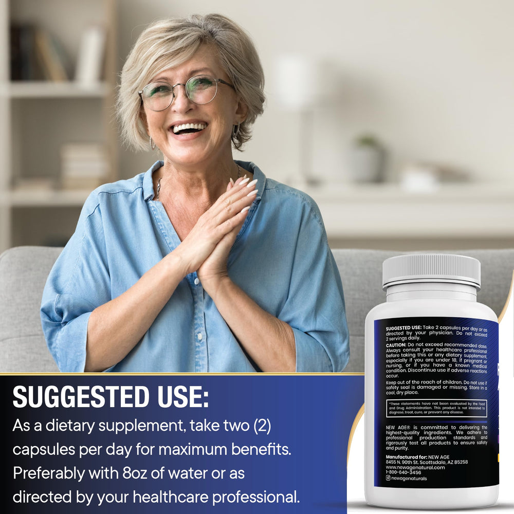 Back of bottle showing dosage and supplement facts