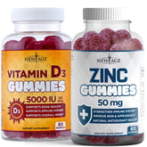 Front hero image of New Age Immune Defense Combo 2-pack with Vitamin D3 and Zinc gummies 120 count