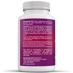 Lifestyle image of the New Age liver support product on a bottle display