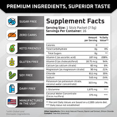 Single blue raspberry electrolyte powder packet