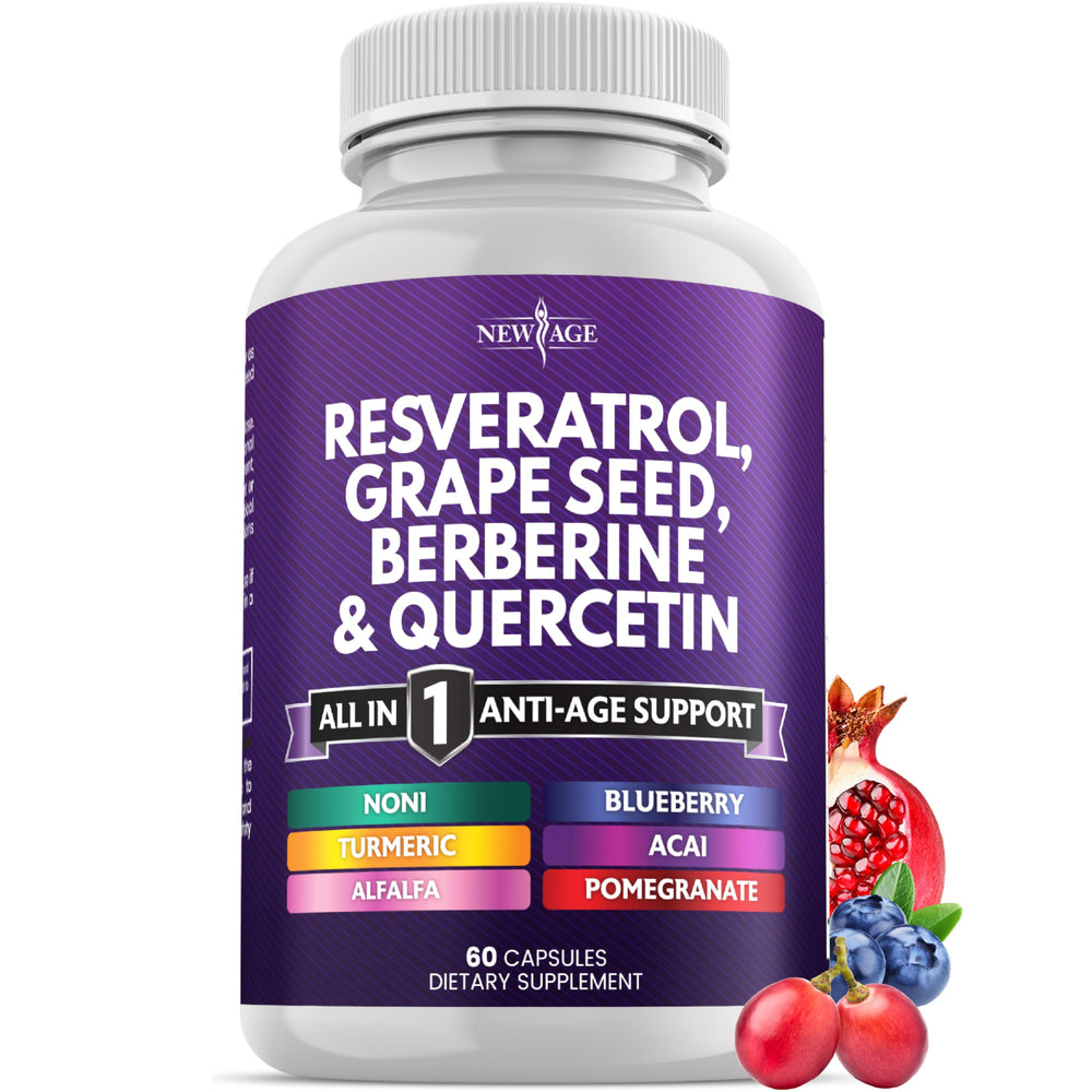 New Age polyphenol supplement bottle label