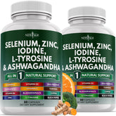 New Age Selenium-Zinc-Iodine-L Tyrosine-Ashwagandha bottle - 120 count