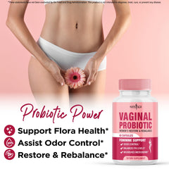 60-day supply of probiotic capsules for vaginal health