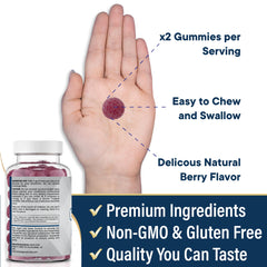 Dairy-free, gluten-free, soy-free zinc gummies packaging