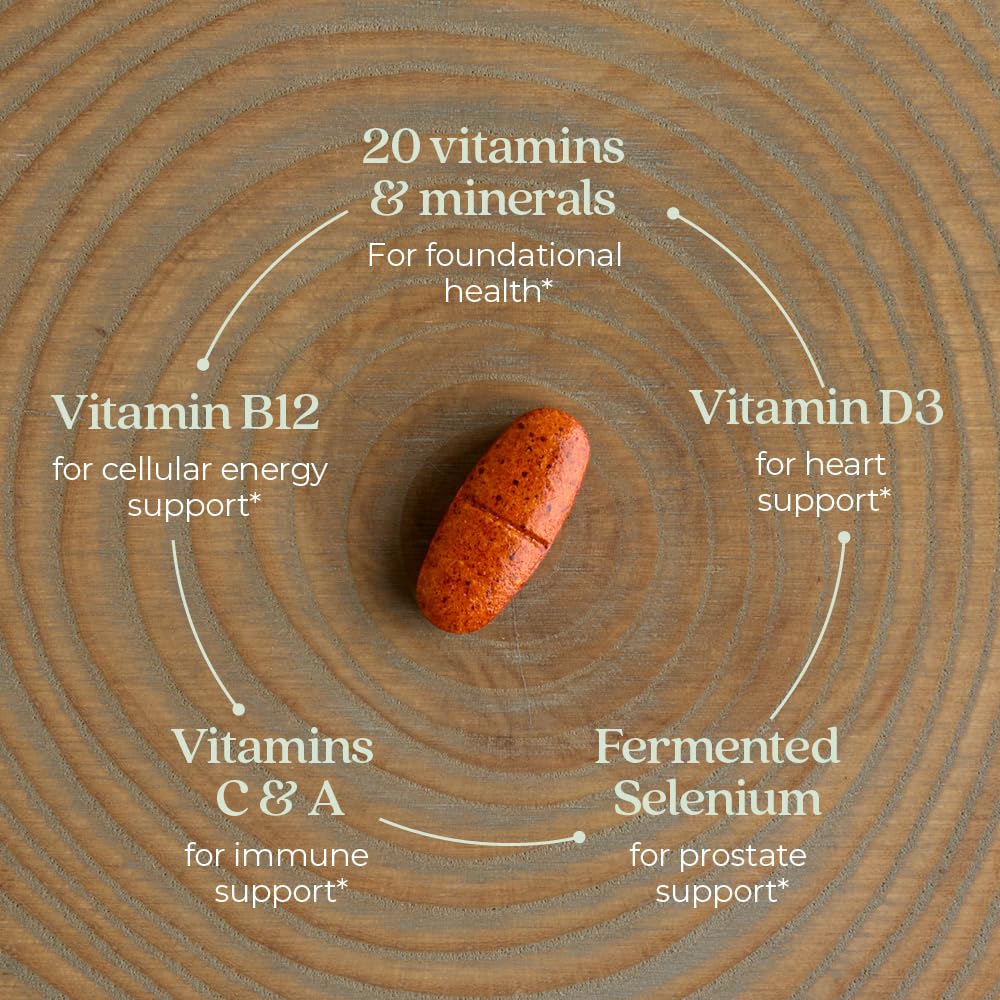 Close-up of New Chapter 50+ Men's Multivitamin label