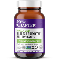 New Chapter Advanced Perfect Prenatal 48-count bottle, organic and non-GMO