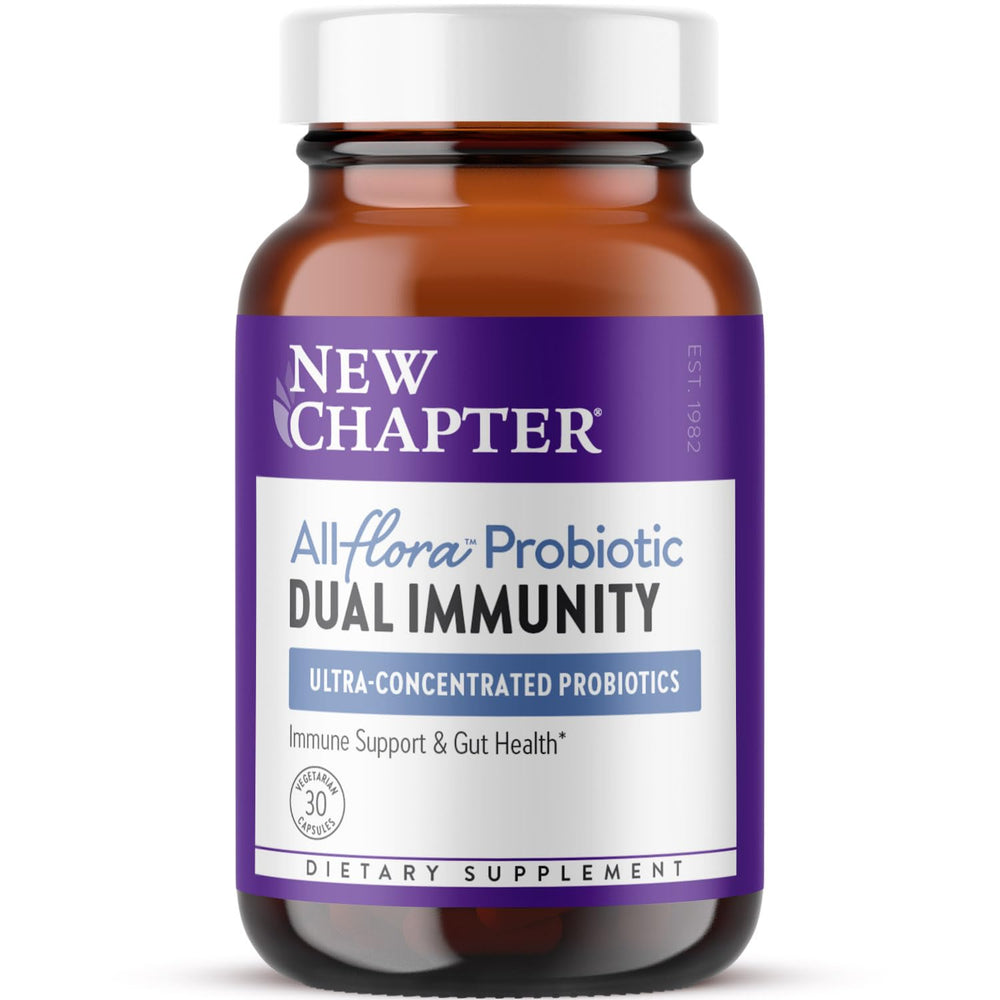 New Chapter All-Flora Dual Immunity probiotic bottle label