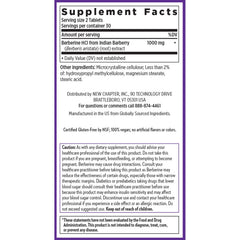 Lifestyle setting with New Chapter Berberine 1000 mg bottle on table