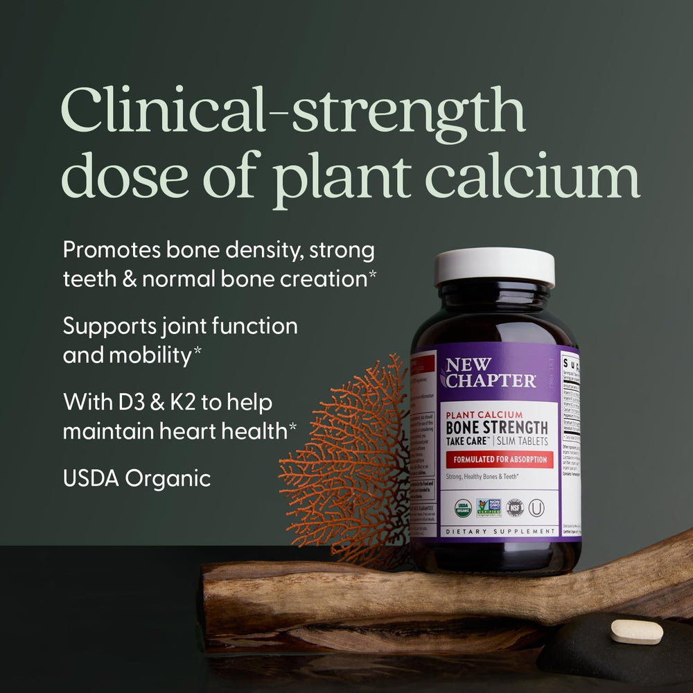 New Chapter slim tablets close-up emphasizing easy-to-swallow format for daily use.
