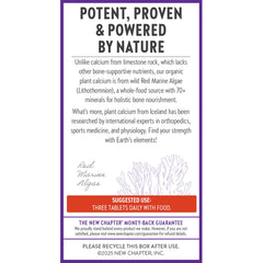 Certification seals emphasize USDA Organic, vegan, kosher, and gluten-free standards for New Chapter.