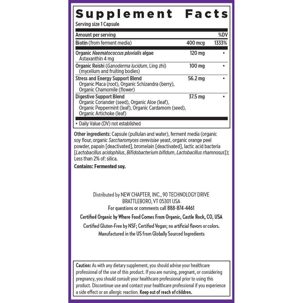 Certified Organic Algae ingredients list