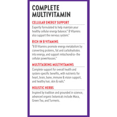 Nutrition facts panel of Perfect Energy Multivitamin