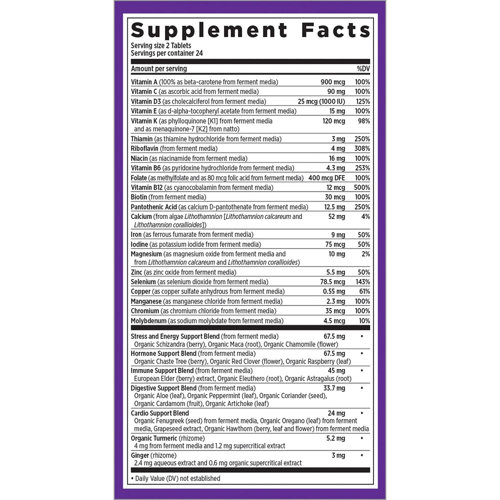 Close-up of two-a-day formulation on bottle