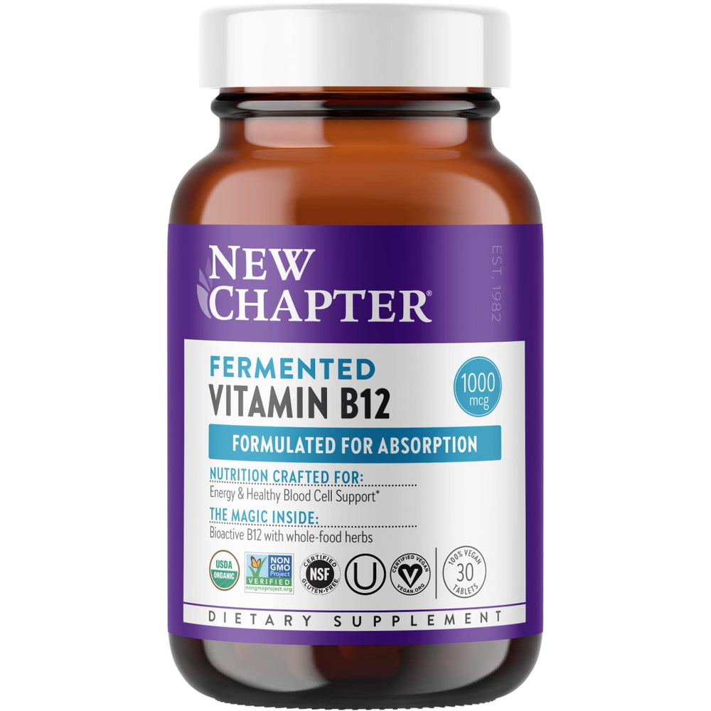 New Chapter Fermented Vitamin B12 bottle label