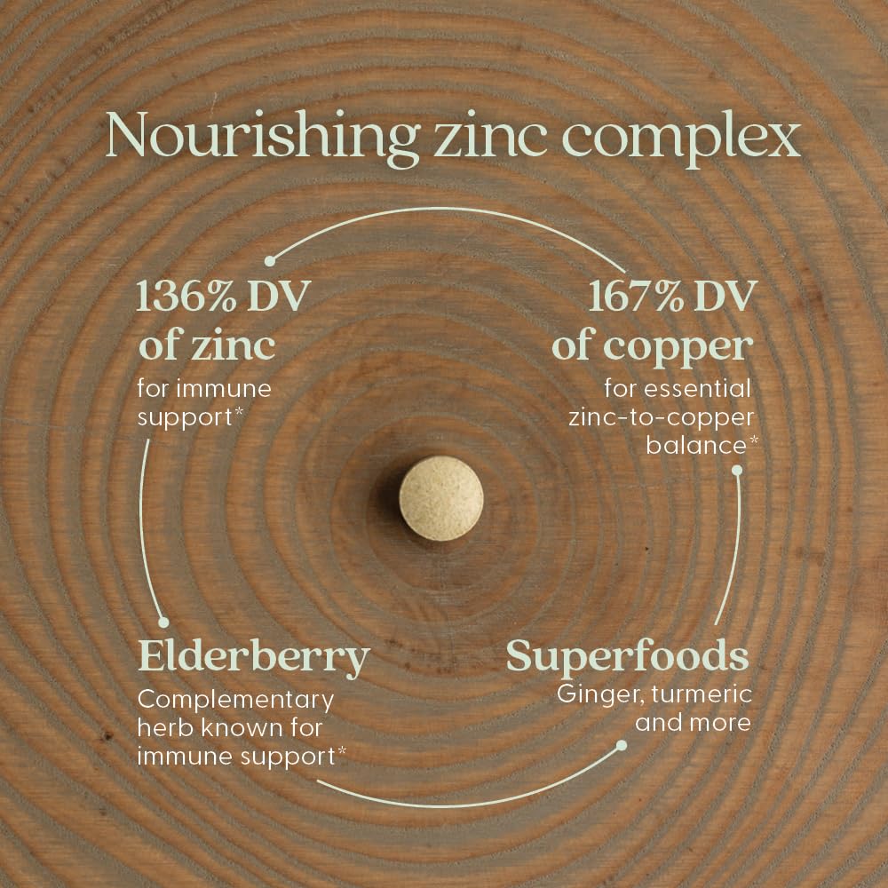 Zinc with elderberry and organic astragalus for immune support