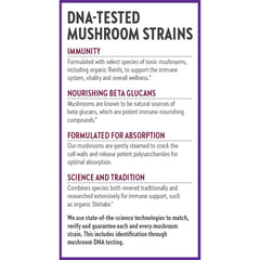 Side view of packaging highlighting ingredients and certifications