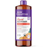 Front view of New Chapter Liquid Multivitamin Orange Mango 30 oz bottle