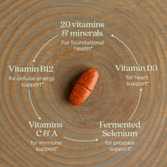 Close-up of ingredients in New Chapter 50+ Multivitamin