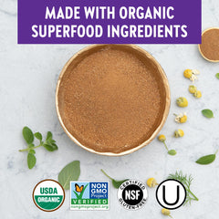 Dairy-free, gluten-free, non-GMO supplement packaging