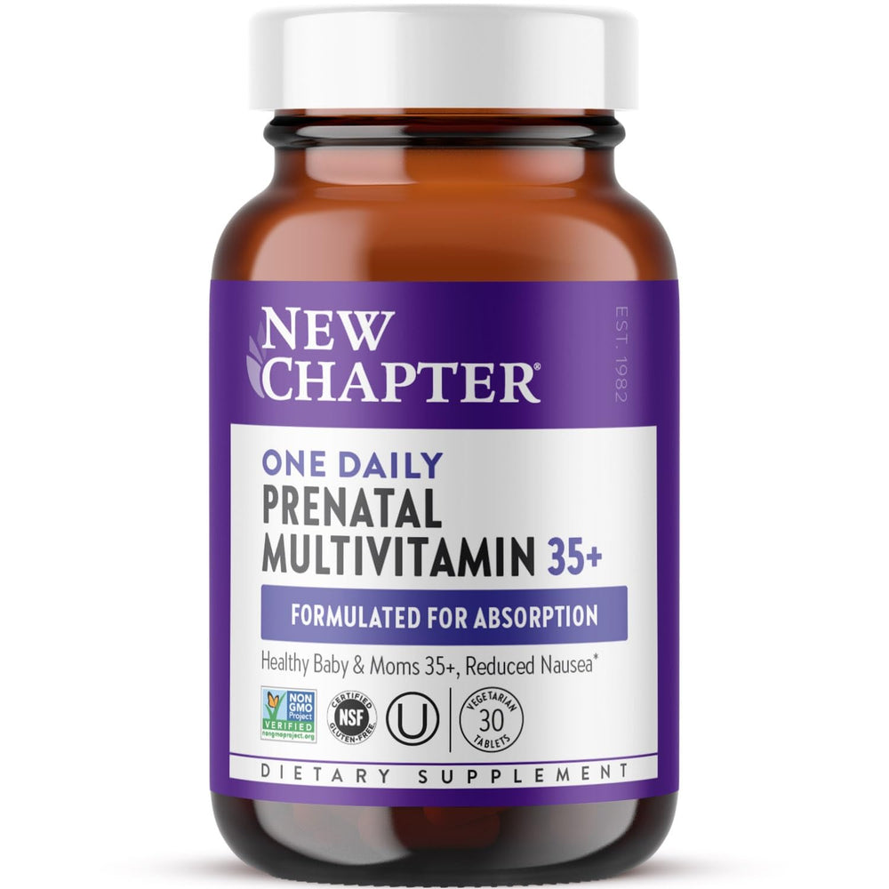 New Chapter Prenatal Vitamins 35+ bottle and packaging
