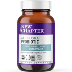 Bottle of New Chapter Probiotic All-Flora 60 ct front view