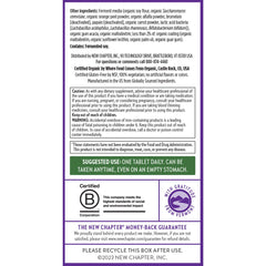 New Chapter certifications assure quality and purity.