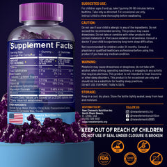 Nutrition label showing Vitamin B6, Magnesium Glycinate, and Melatonin 2mg