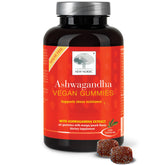 Front of 60-count bottle of NEW NORDIC Ashwagandha Gummies Mango Peach