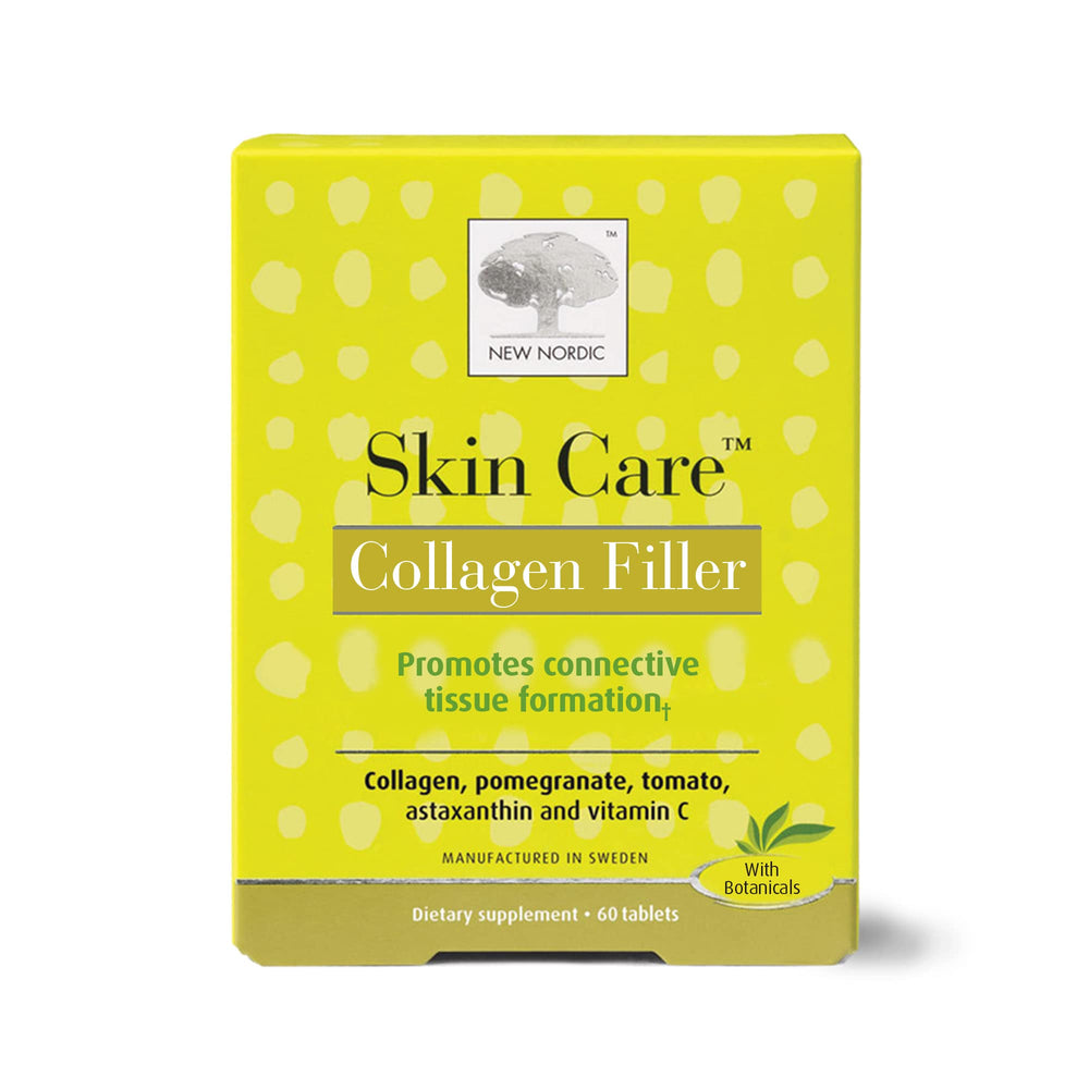 NEW NORDIC collagen filler tablets bottle promotes daily skin support and hydration