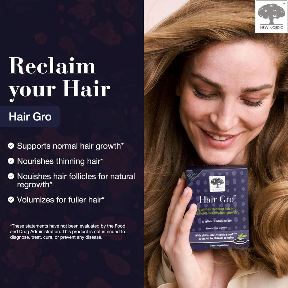 Hair growth supplement packaging display