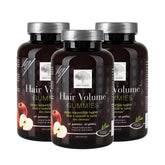 Front view of NEW NORDIC Hair Volume Gummies bottle with Pack of 3