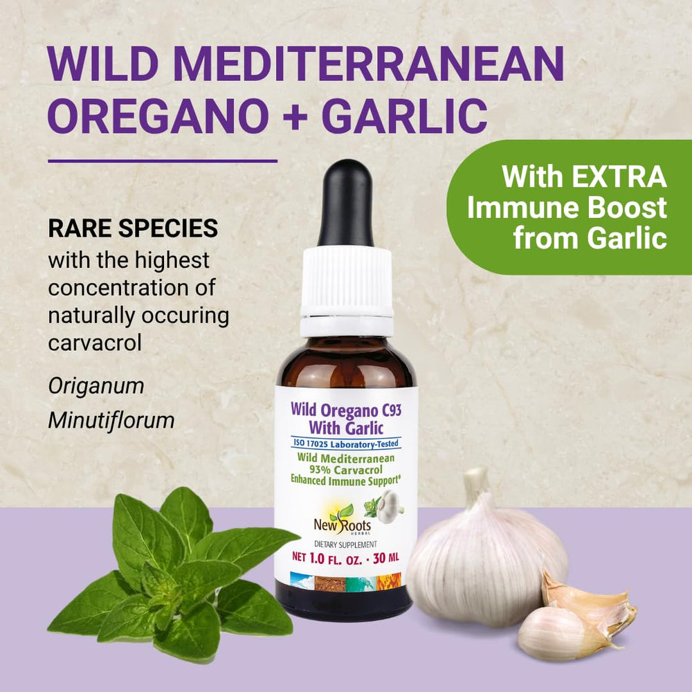 Graphic showing 93% carvacrol potency of oregano oil