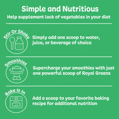 Illustration of greens, probiotics, and enzymes