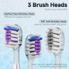Premium Dupont and PBT brush heads included