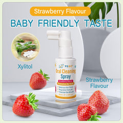 Illustration of fluoride-free spray for newborns to preschoolers