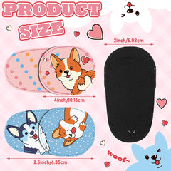 Assorted cartoon eye patch designs for children (dinosaurs, buses, soccer balls)