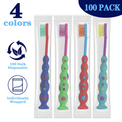 Pink candy-design kids toothbrush with suction cup