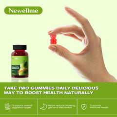 Gummies with glass of water for daily wellness