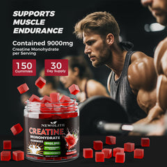 Nutrition facts label for NEWOLITE Creatine Monohydrate Gummies