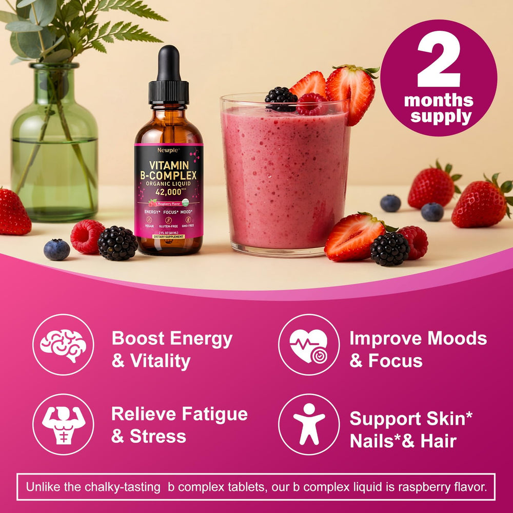 Close-up of Newpie berry-colored liquid texture emphasizing natural flavor
