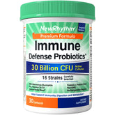 NewRhythm Immune Defense Probiotics bottle with label