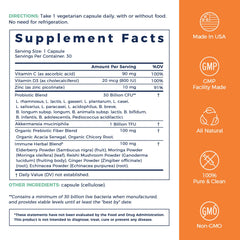 30 capsules bottle displayed with packaging