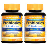 NewRhythm Probiotics 50B CFU 20 strains hero image