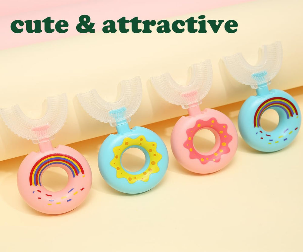 Suitable for ages 2-8 U-shaped kids toothbrush